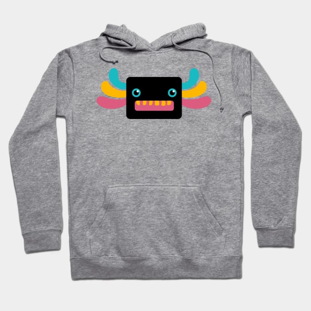 Cute Black and Rainbow Axolotl Hoodie by XOOXOO